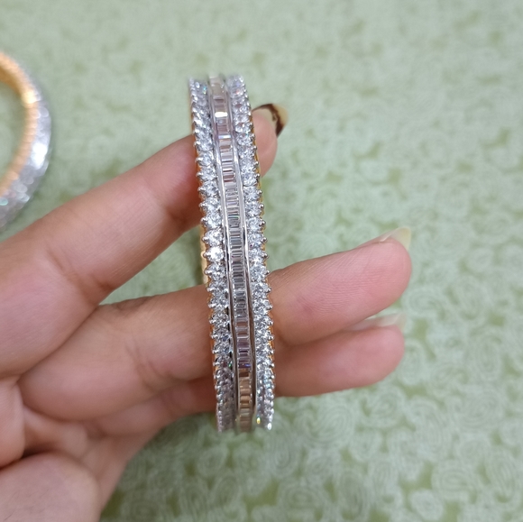 None Jewelry - American diamond studded bangles